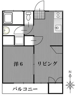 コーポこが【203号室】の間取り