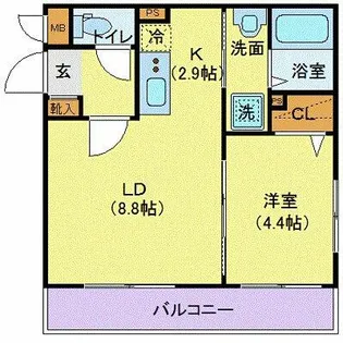 ALBA GRANDE麻生【4階】の間取り