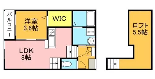 LUMIUS室見【0201号室】の間取り