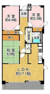 井吹西シティコート【13階】の間取り
