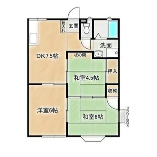 ルシェール三輪A棟【1階】の間取り