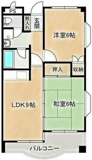 サンハイツ野間【3階】の間取り