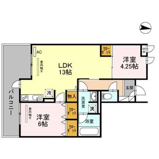 Meduseld 南棟【302号室】の間取り