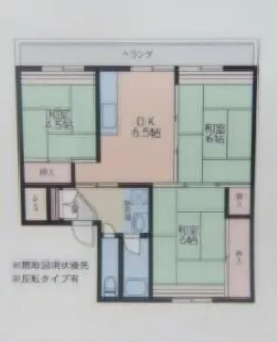オアシス芦屋 1号棟【303号室】の間取り