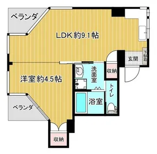 シティハウス真鶴【405号室】の間取り