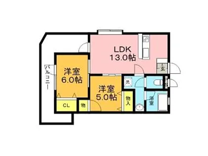 サンフィールド【2階】の間取り