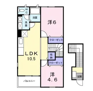 ラシーヌⅢ壱番館【2階】の間取り
