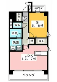 Ceres宝が丘Ⅱ【6階】の間取り