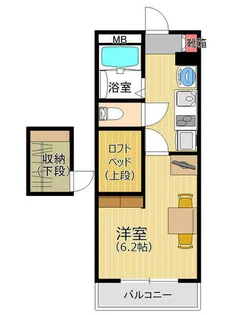 レオパレスPINE【101号室】の間取り