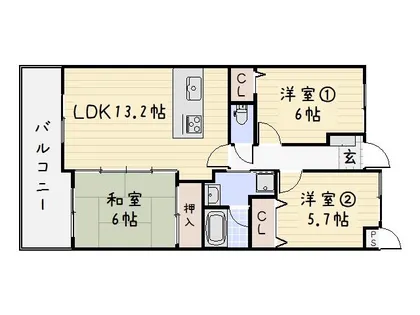 珪州館Ⅱ【1階】の間取り