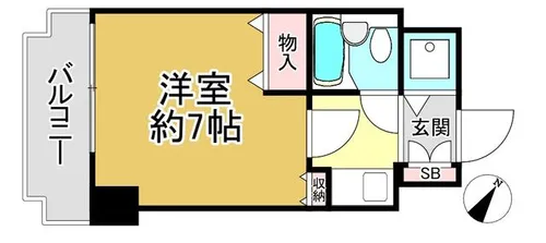 ライオンズマンション三宮東第2【804号室】の間取り