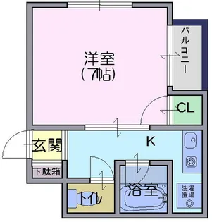 ハッピー須磨ハイツ【303号室】の間取り
