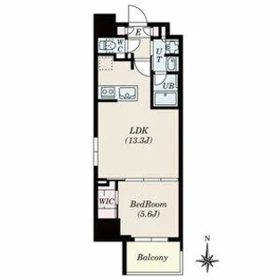 Dimus北浜【0301号室】の間取り