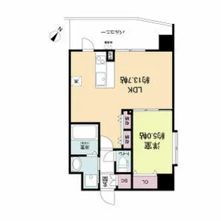 スプランディッド中之島WEST【0709号室】の間取り