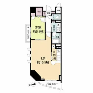 セレッソコート上本町EAST【0701号室】の間取り