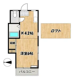 シティベール陣山B棟【202号室】の間取り