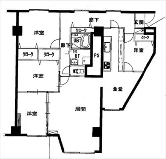 宮の森グランドハイツ【2階】の間取り