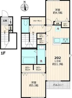 エレガンスプラスⅠ【2階】の間取り