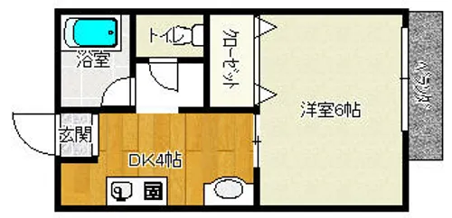 ハイツみのる【210号室】の間取り