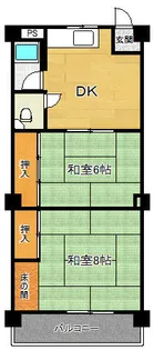 浜甲子園シーサイドマンション【213号室】の間取り