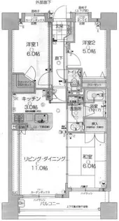 ジェネラス小倉センターステージ【6階】の間取り