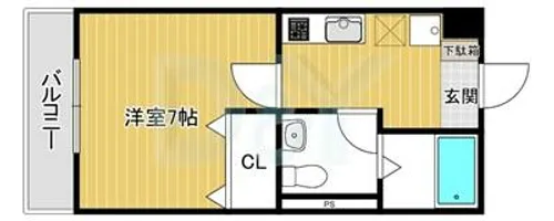 グリーンヒル桃山【3階】の間取り