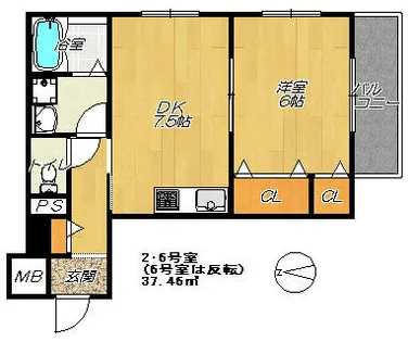 ディアコートソレイユ2【3階】の間取り