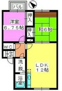 メロディハイツ永隈【2階】の間取り