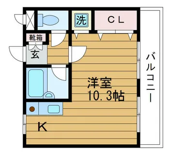 ジュネス別府【3階】の間取り