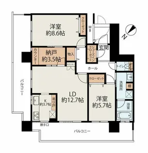 アイランドタワー スカイクラブ C棟【18階】の間取り