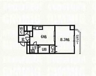 ジュマ旭ケ丘【307号室】の間取り