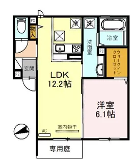 アリビオ【102号室】の間取り