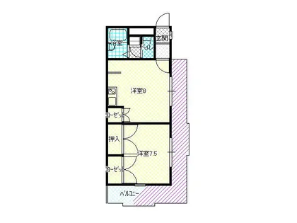 メゾン諸ノ木【210号室】の間取り