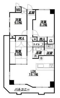 APAガーデンコート鳳西【2階】の間取り