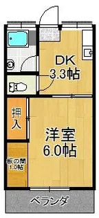 ハイツ英【103号室】の間取り