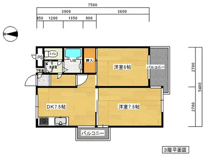 リバテイ岩倉南-105【1階】の間取り