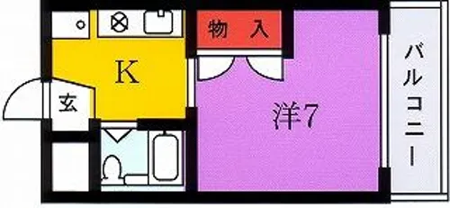 グランメール園田【206号室】の間取り