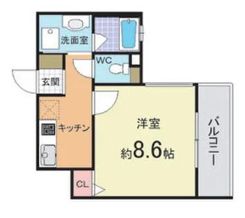 Sumika六角高倉【203号室】の間取り