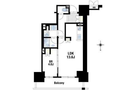 ローレルタワー堺筋本町【20階】の間取り