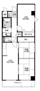 メゾンドみずほ尼崎【1階】の間取り