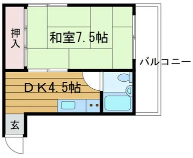 マンション藤【2階】の間取り