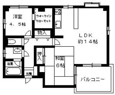 シュロス板宿【5階】の間取り