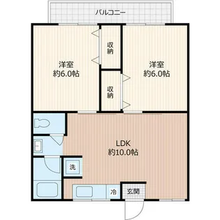グリーンマンションⅠ【404号室】の間取り