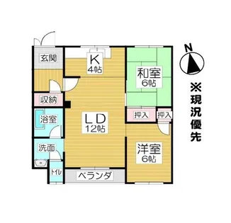 八城マンション【A-3号室】の間取り