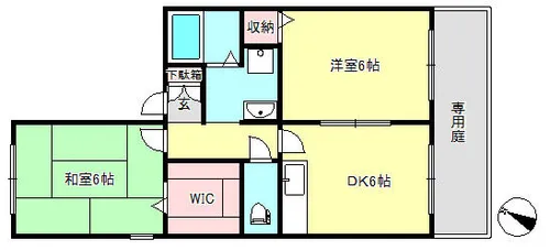 カーサビアンカ【1階】の間取り