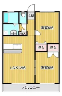 クリスタルメゾン中白川【B203号室】の間取り
