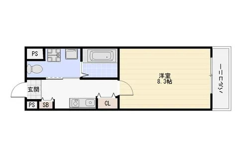 HRフロントリーガル平野【6階】の間取り
