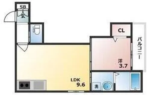 大阪府大阪市平野区加美正覚寺4丁目【アパート】の間取り