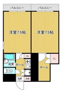 ヤナガワアイビースクエア【207号室】の間取り
