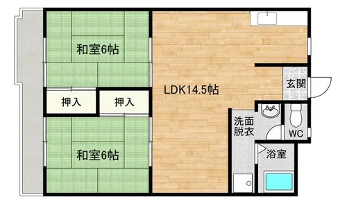 サンハイツ高辻【2階】の間取り